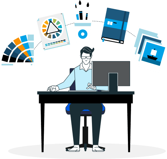 Data professional analyzing charts and dashboards